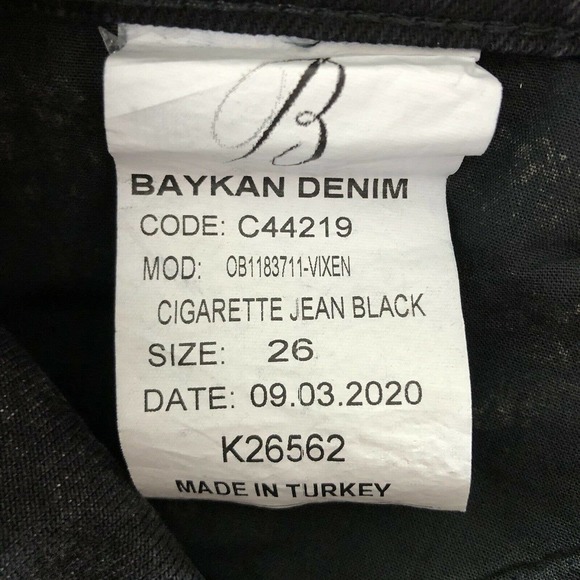 Free People 26 Vixen Cigarette Jean In Black - Picture 12 of 12